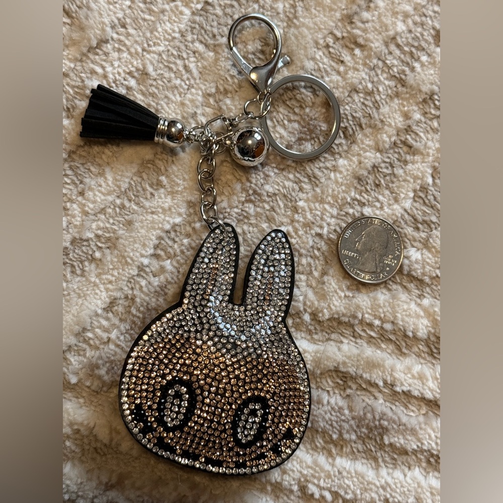 Sparkling Labubu Keychain with Tassel